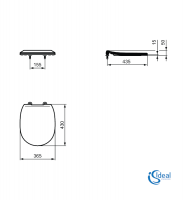MEDIDAS TAPA FINA INODORO CONNECT IDEAL STANDARD